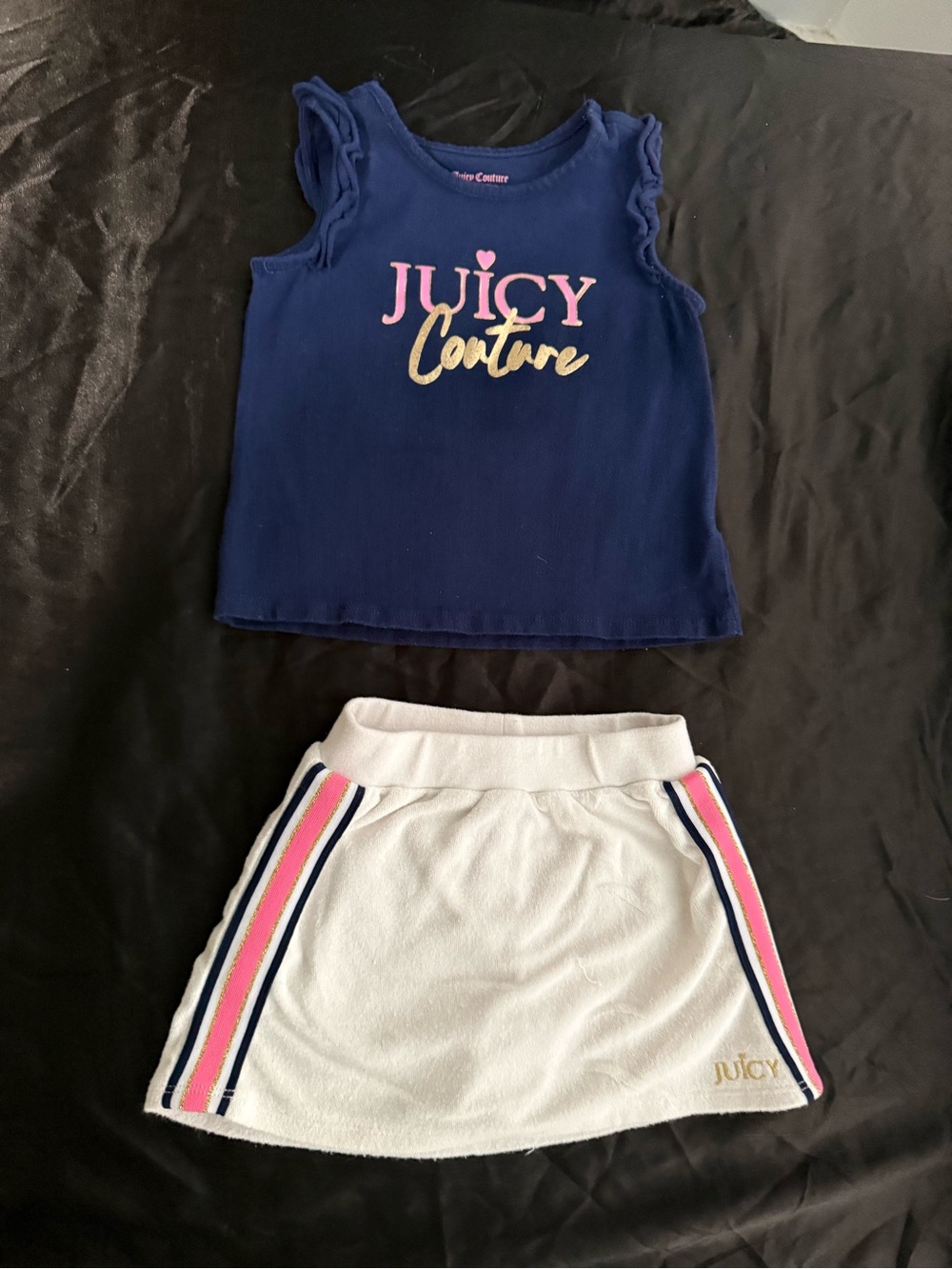 Juicy Couture White Kids Top with Pink Label